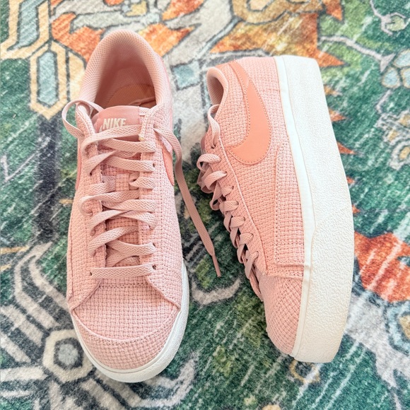 Nike Shoes - Nike Womens Blazer Low Platform Ess Pink Rose Sneakers Shoes Size 8.5